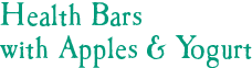 Health Bars with Apples & Yogurt