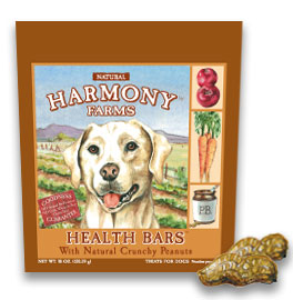 Bag of Harmony Farms Health Bars with Natural Crunchy Peanuts